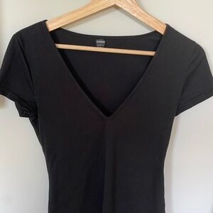 SHEIN Black V-Neck Women's Top